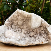 Apophyllite & Stilbite Crystal Cluster 3-8", Apophyllite Cluster with Inclusions