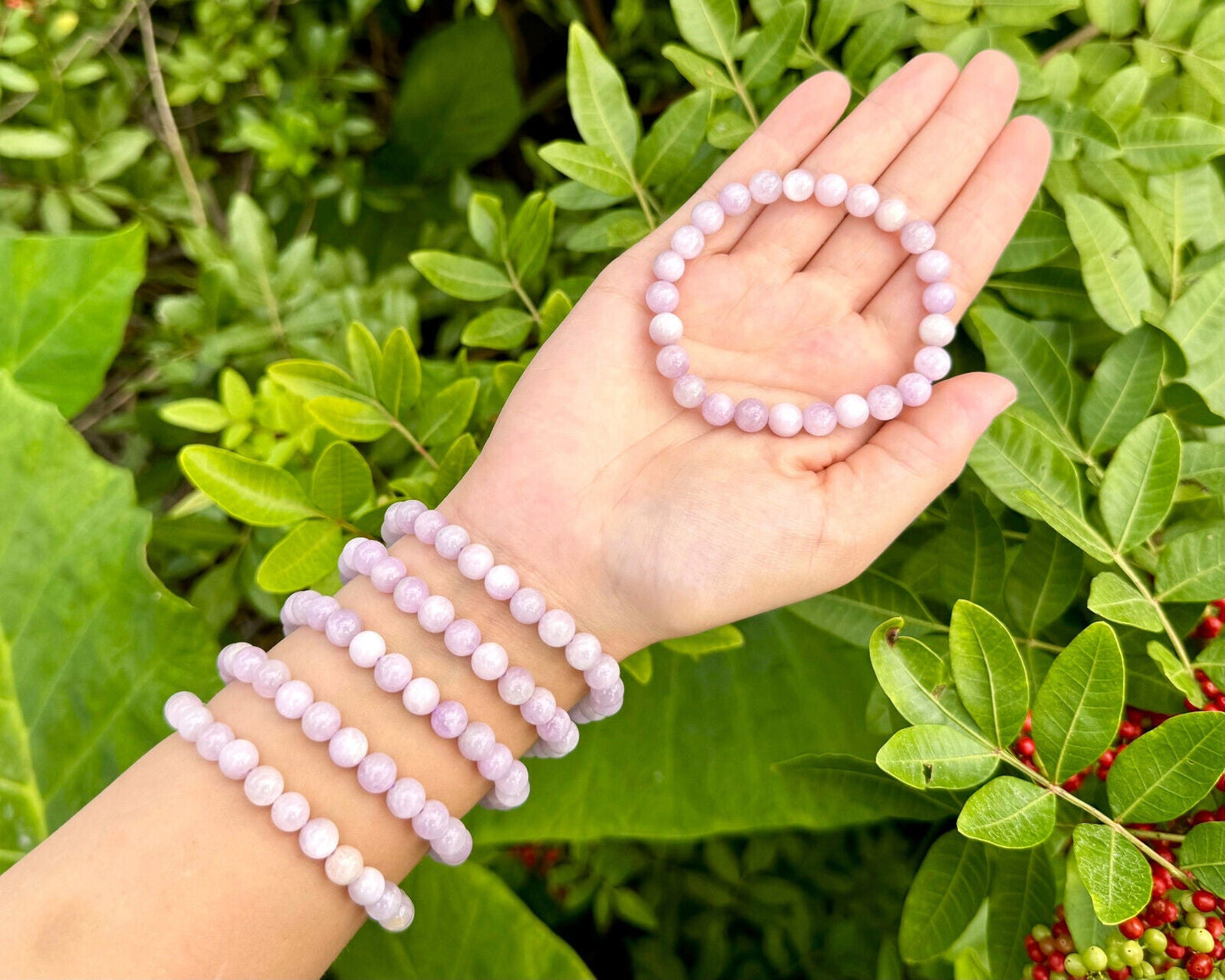 8 mm Bead Gemstone Bracelets: BUY 3 GET 1 FREE! (Stretch Crystal Bead Bracelets)