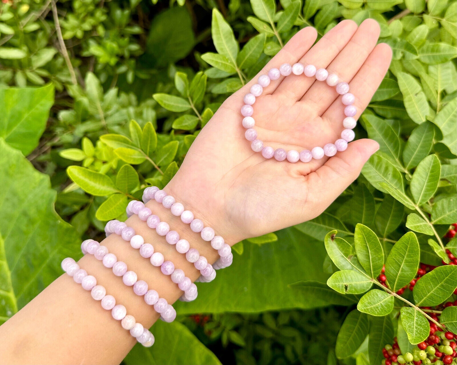 8 mm Bead Gemstone Bracelets: BUY 3 GET 1 FREE! (Stretch Crystal Bead Bracelets)