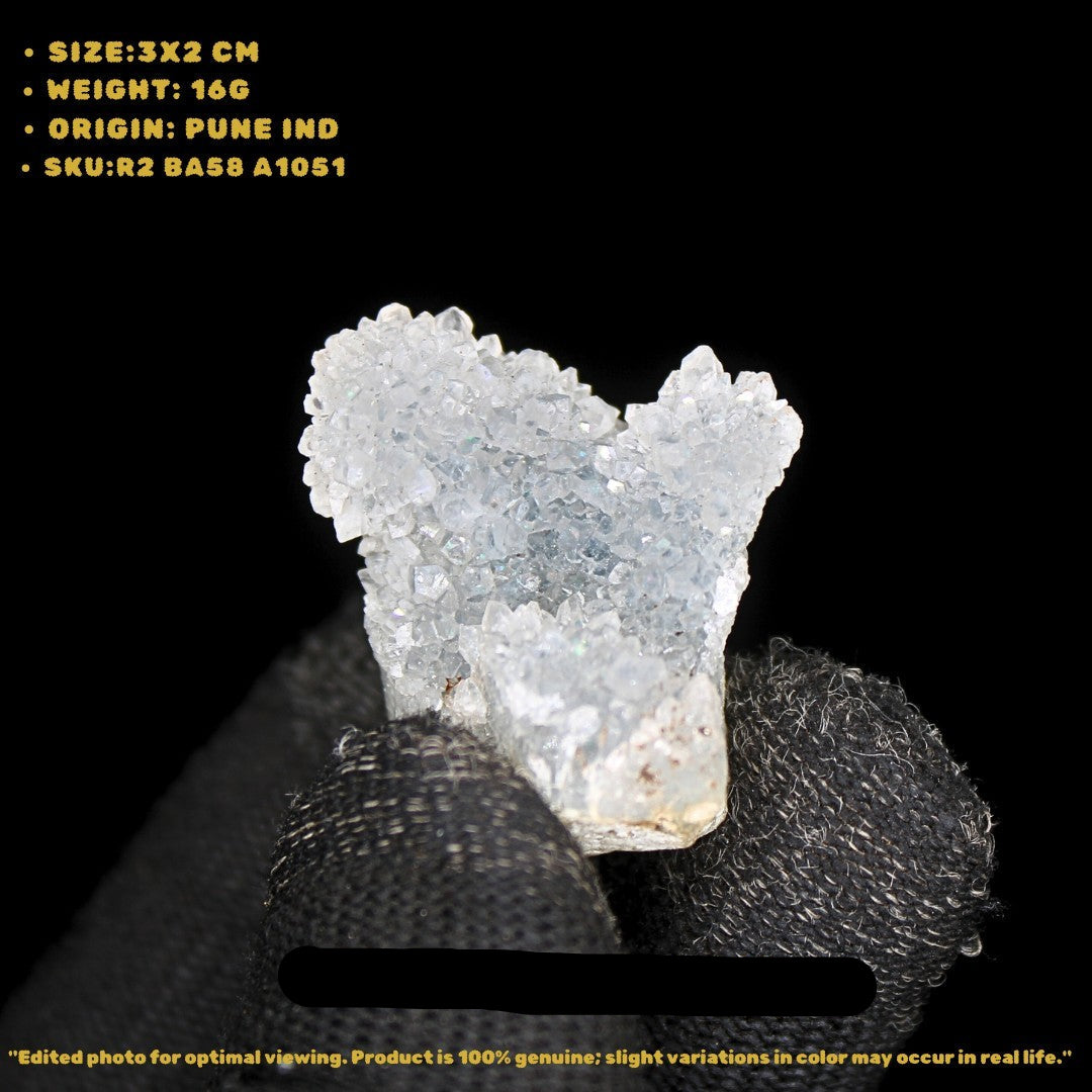 Rare Apophyllite Crystal 16g Mineral Specimen from India 3x2 cm