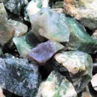 1000 Carat Bulk Lot Natural Rough Moss Agate, Raw Rock Crystal Healing 200 Grams