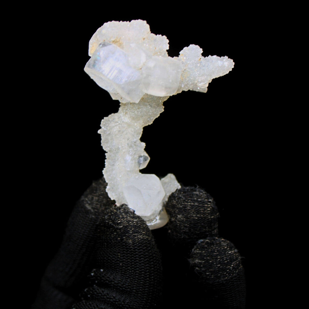 Apophyllite Shiny Crystal Cluster Tower 7cm 160g Rare Luster Mining Specimen Ind