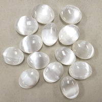 Selenite Palm Stones Celenite Worry Stone Polished Crystal Healing Palmstone