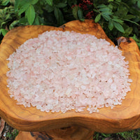 Rose Quartz Semi Tumbled Gemstone Mini Chips 6-8 mm, 'A' Grade Wholesale Lots