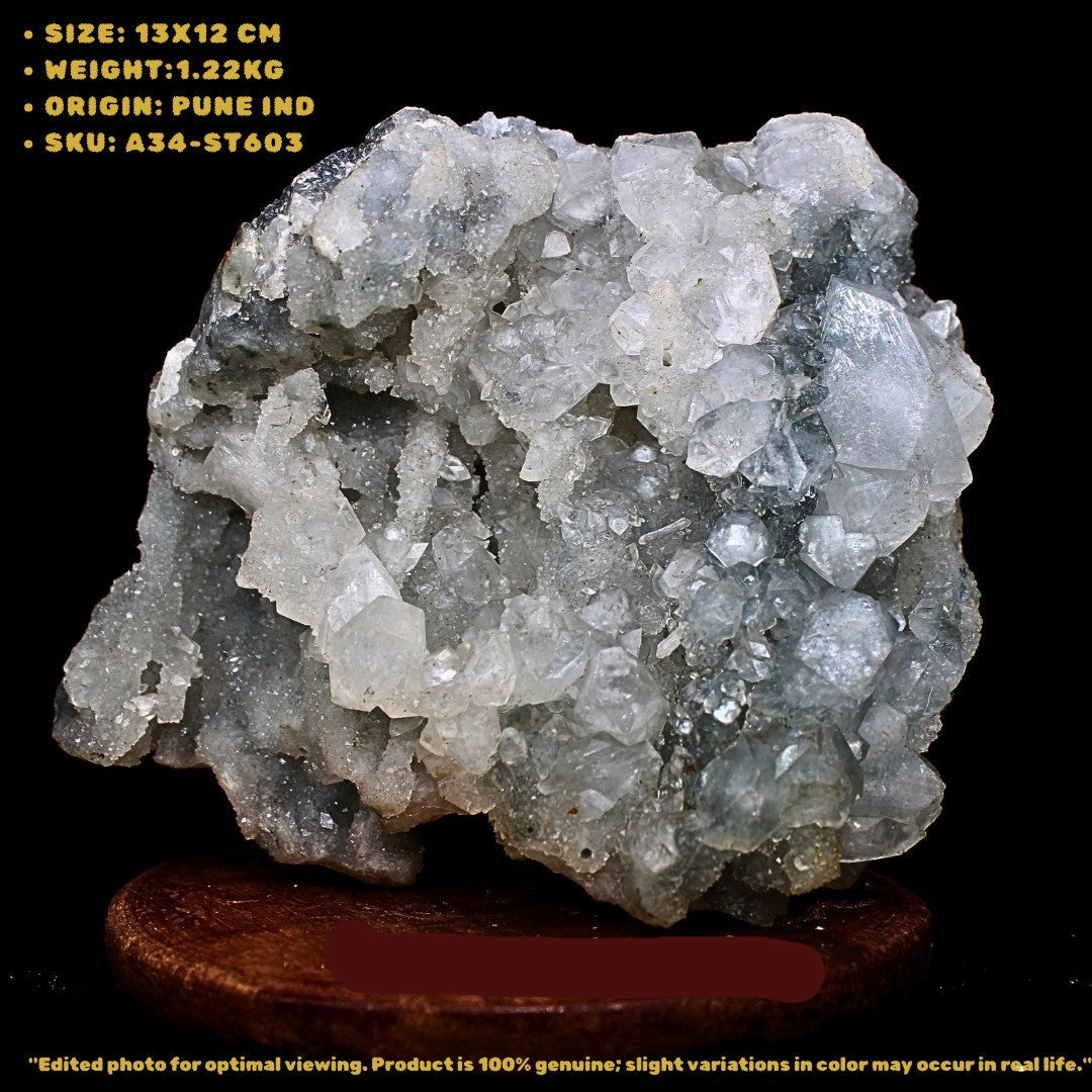 Museum Grade Apophyllite Crystal Cluster 1.22kg Mineral Specimen India