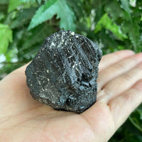 Standing Raw Black Tourmaline Chunk / Rod, Free Form Natural Black Tourmaline