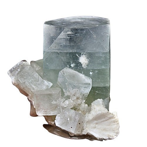 85g Green Apophyllite with Heulandite Rare Indian Mineral Specimen