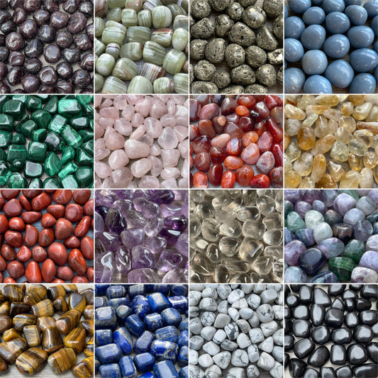 1/2 Lb Lot Tumbled Stones, 0.75-1.25" Crystal Healing Stones, Choose Stone Type