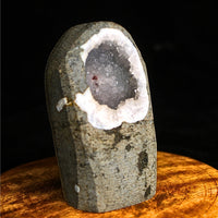 Rare Blue Chalcedony on Geode Matrix 230g Natural Mineral Specimen India