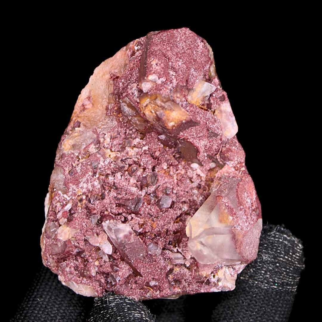 Red Phantom Quartz 103g Cluster India Rare Mineral Collector’s Crystal