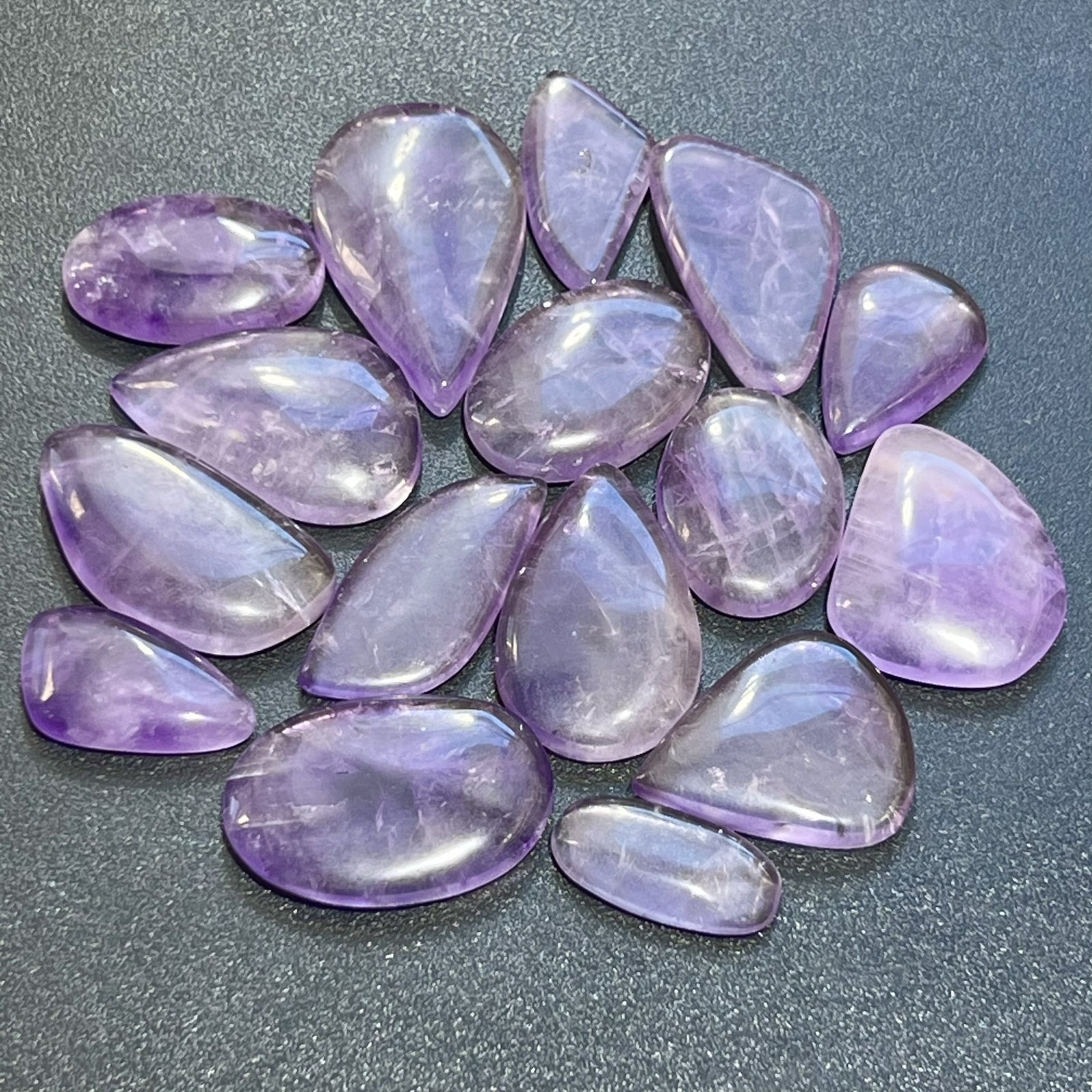Bulk Wholesale Cabochons 100 Grams (8 to 12 pcs) Amethyst Polished Crystals