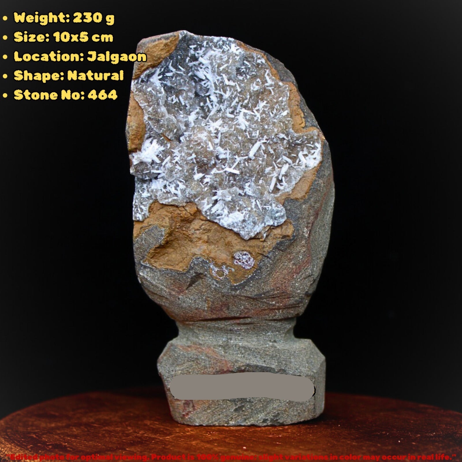 Natural Scolecite Geode Chalcedony Cluster High Healing Crystal Stone 230g