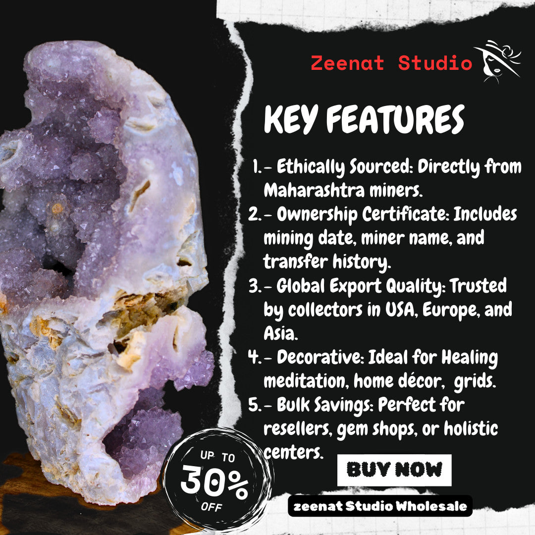 Clearance Amethyst Cut Base Crystal Geodes - Natural Quartz Cluster Specimens