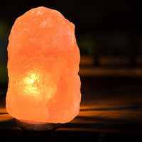 LARGE Natural Himalayan Salt Lamp, 8" Salt Rock Lamp + Chord/Bulb (Crystal Lamp)
