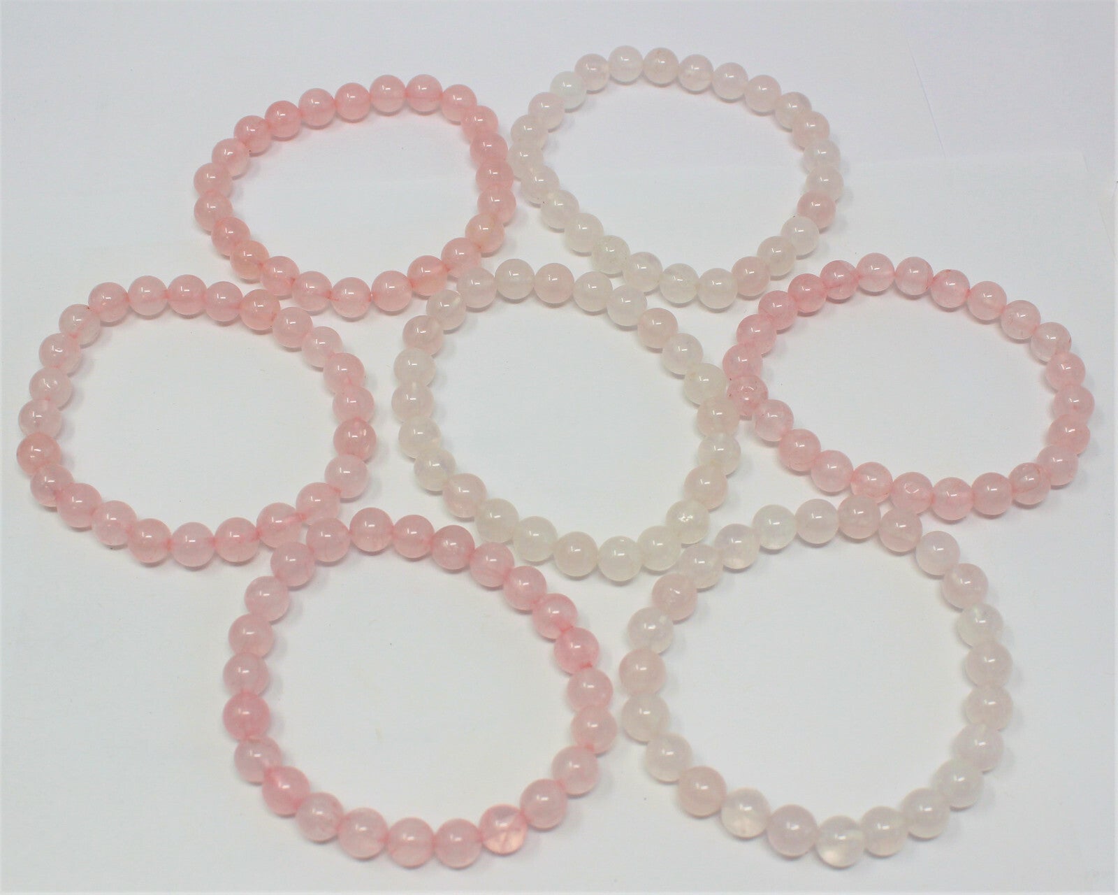 Rose Quartz Bead Bracelet – 8mm Natural Pink Round Crystals | Stretch Fit
