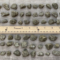 Grade A++ Small Rough Pyrite Stone, 0.5-1" Raw Pyrite Stone, Wholesale Bulk Lot