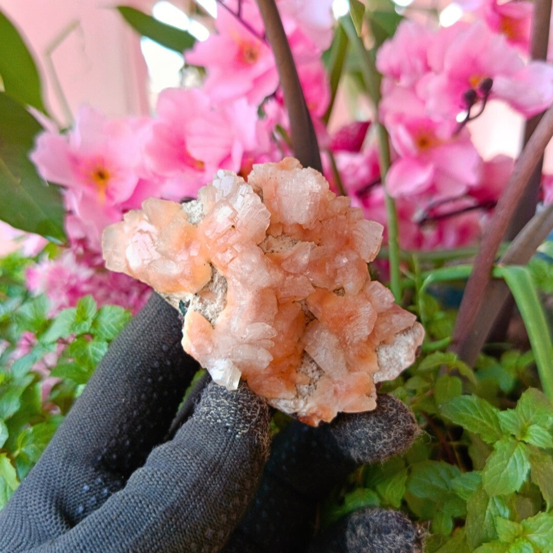 Natural Stilbite & Heulandite Healing Crystal Mineral Energy Stone 100g