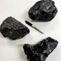 GIANT Black Obsidian Stones Large Raw Healing Crystals Natural Lapidary Rocks