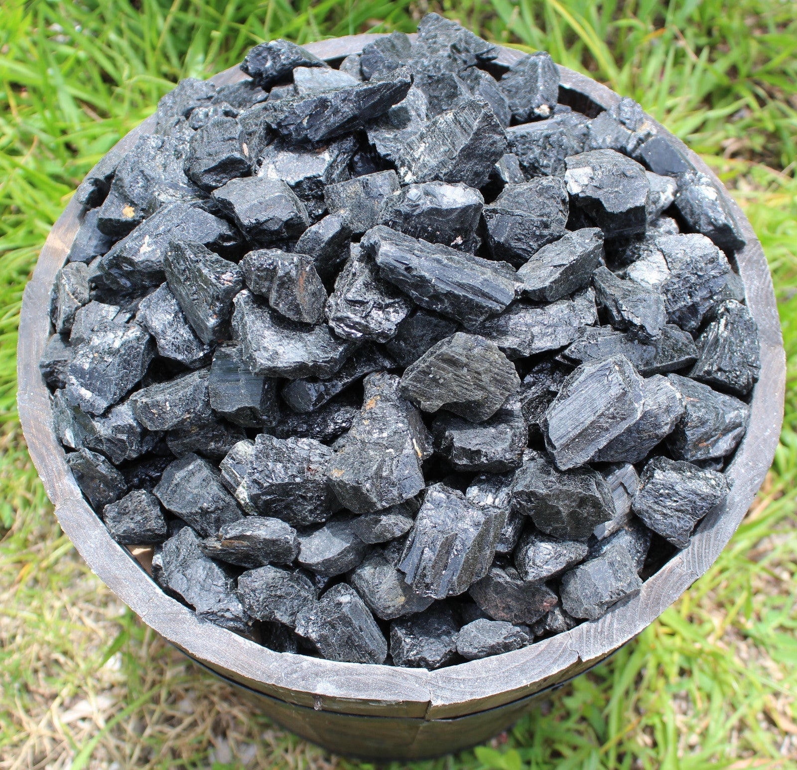 🖤 Black Tourmaline Rough Natural Stones | 5 lb Bulk Wholesale | Raw Chakra Protection Crystal