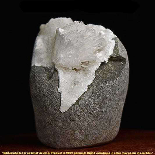 Scolecite Geode 160g 6x4.5cm Natural Healing Mineral Specimen from India