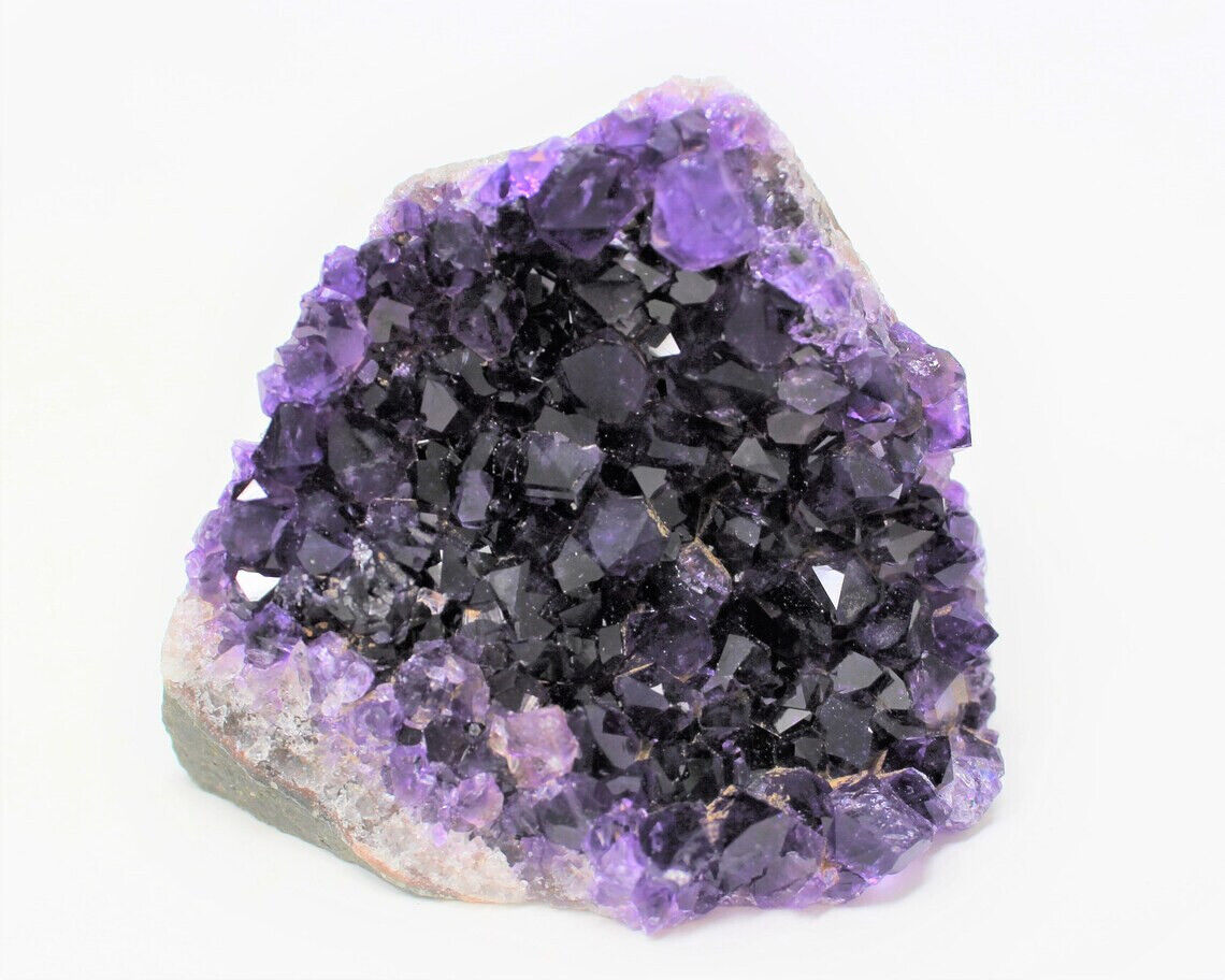 Stunning LARGE Amethyst Cut Base Cluster, Crystal Quartz Geode 8 - 11 oz