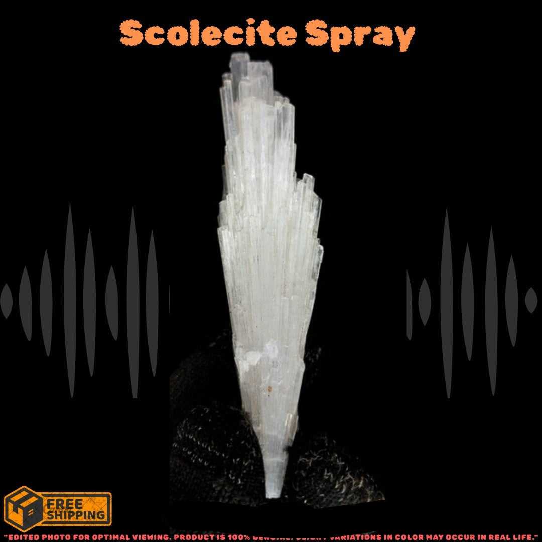 Natural Scolecite Healing Cluster 15g | 8x2x1 cm | White Zeolite Crystal