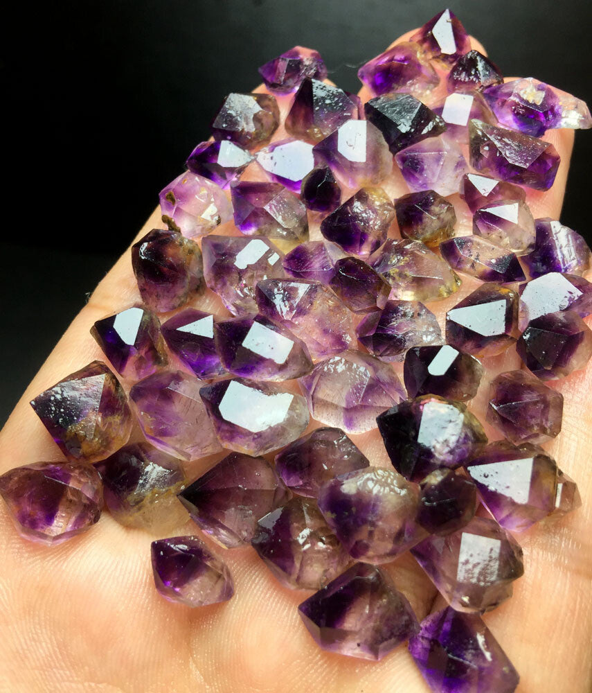 30g 55+PCS  WOW! Beautiful Super Seven Skeletal Amethyst Quartz Crystal