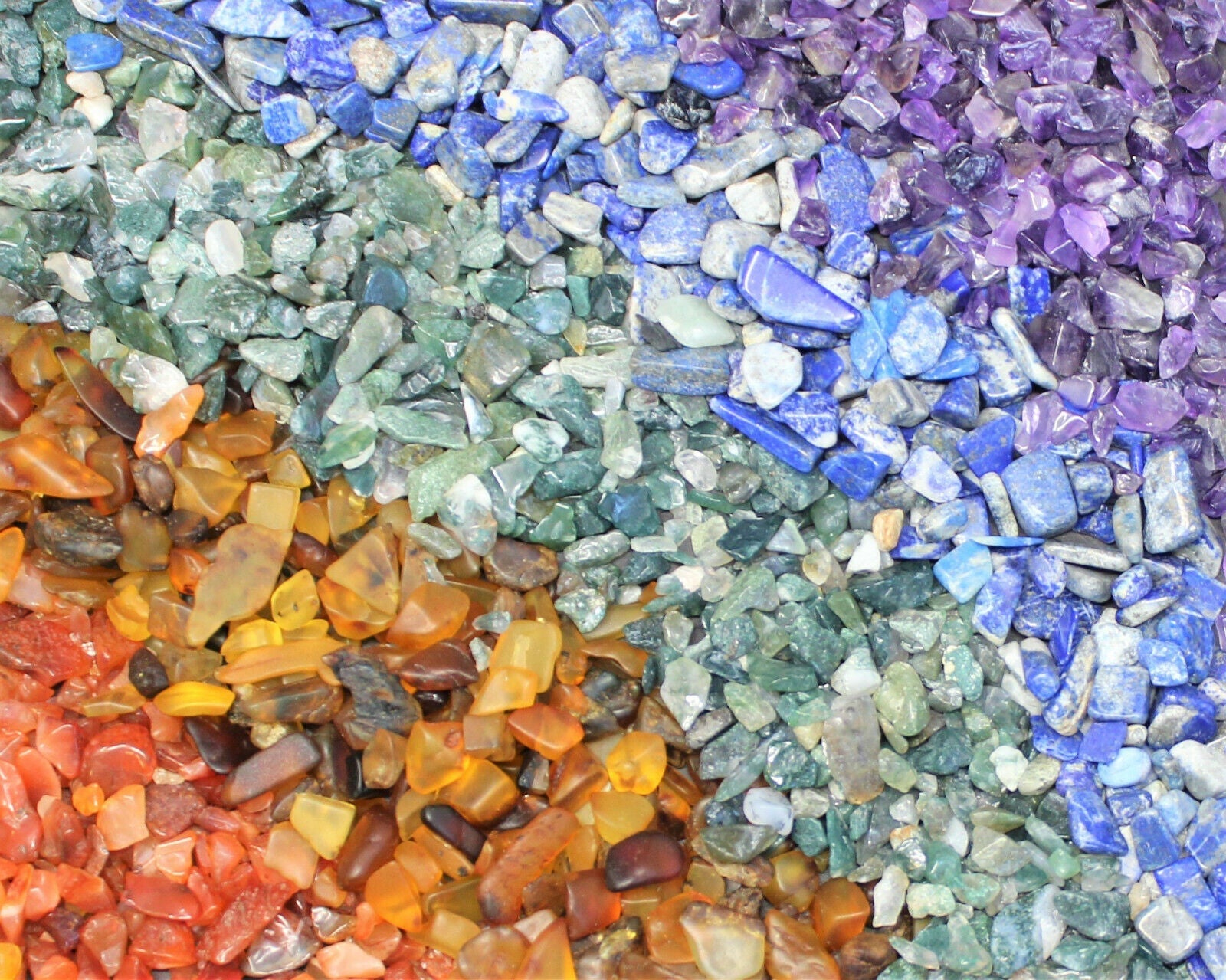 Genuine Gemstone Chips Bulk Lots - HUGE RANGE - Undrilled Semi Tumbled Stones
