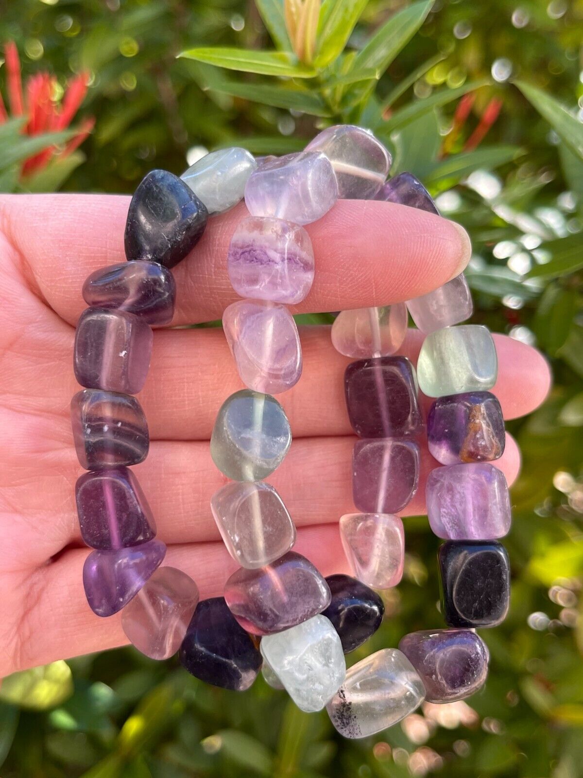 Wholesale Grade A++ Gemstone Nugget Bracelet, Choose from 18 Gemstone Types