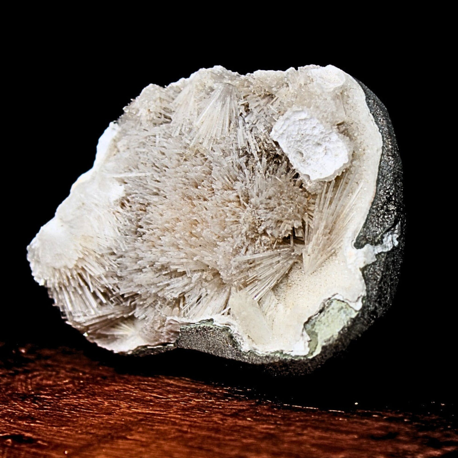 162g Scolecite Geode Natural Radiating Crystal Mineral Specimen India