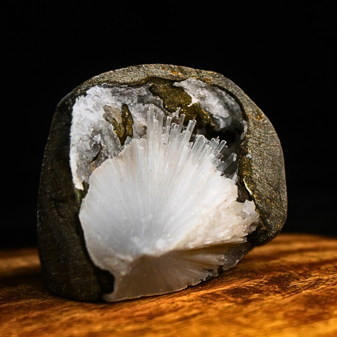 Scolecite Geode 90g High-Vibe Reiki Healing Crystal Chakra Energy Stone