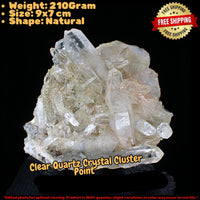 Natural Himalayan Quartz Cluster 210g 9x7cm Clear White Crystal Specimen