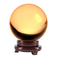 Amlong Crystal Meditation Divination Sphere Crystal Ball with Wood Stand
