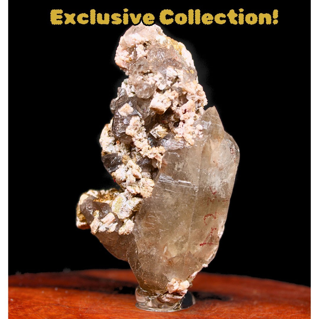 Smokey Quartz with Hematite Cluster 90g Rare Mineral Specimen 9x5x5 cm