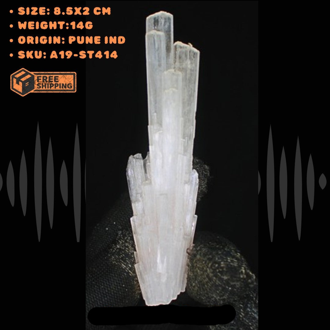 Natural Scolecite Crystal Cluster 14g White Zeolite Mineral from India