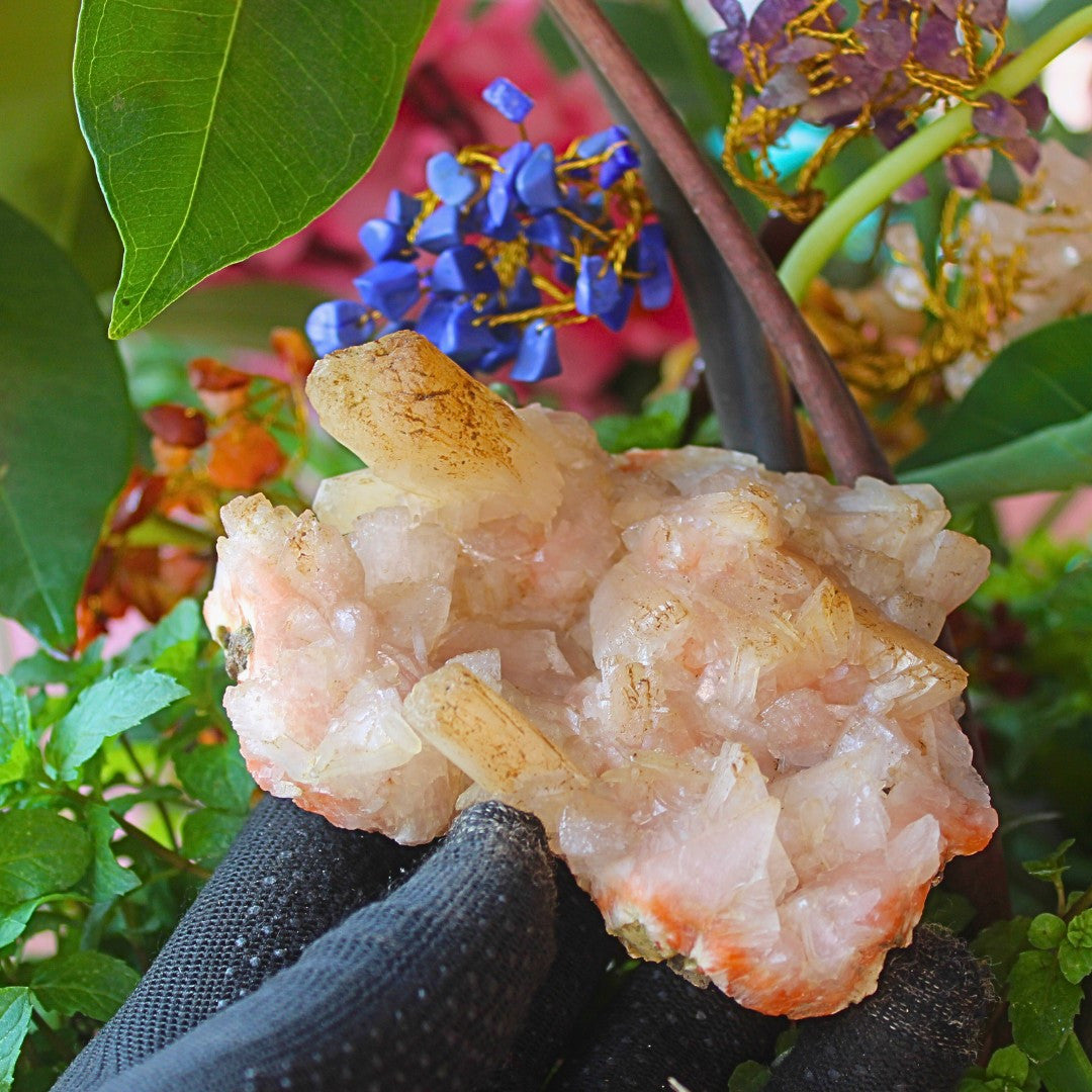 230g Natural Stilbite & Heulandite Cluster | Calming & Spiritual Healing Stone
