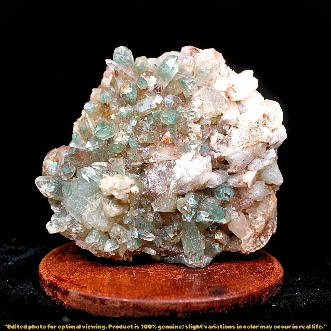 826g Green Himalayan Clear Quartz Cluster Rare Mineral Specimen from India