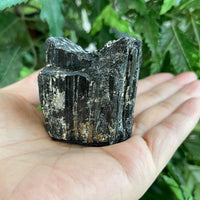Standing Raw Black Tourmaline Chunk / Rod, Free Form Natural Black Tourmaline