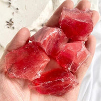 Raw Rough Cherry Quartz Crystal Stone Chunks Healing Mineral Rocks Gifts 1PCS