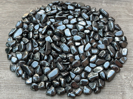Grade A++ Hematite Semi Tumbled Gemstone Large Chips 8-20 mm, Wholesale Bulk Lot