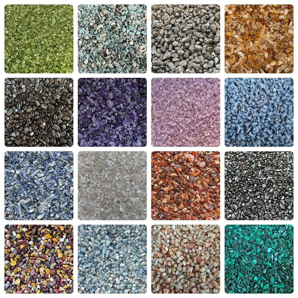 Grade A++ Semi Tumbled Gemstone Mini Chips 3 - 18 mm, Choose From 4 oz to 3 lbs