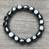 Wholesale Grade A++ Gemstone Nugget Bracelet, Choose from 18 Gemstone Types