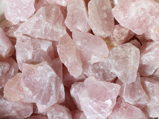 Rose Quartz - 2" - 3" Large Rough Rocks for Tumbling - Bulk Wholesale 1LB option