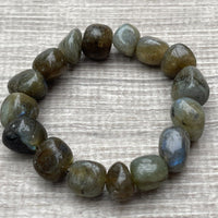 Wholesale Grade A++ Gemstone Nugget Bracelet, Choose from 18 Gemstone Types
