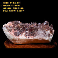 Phantom Quartz Cluster 333g 11x6 cm Rare Natural Growth Crystal from India