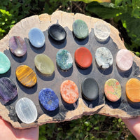 Natural Crystal Worry Stone: Choose Gemstone (Crystal Healing Pocket Stone)