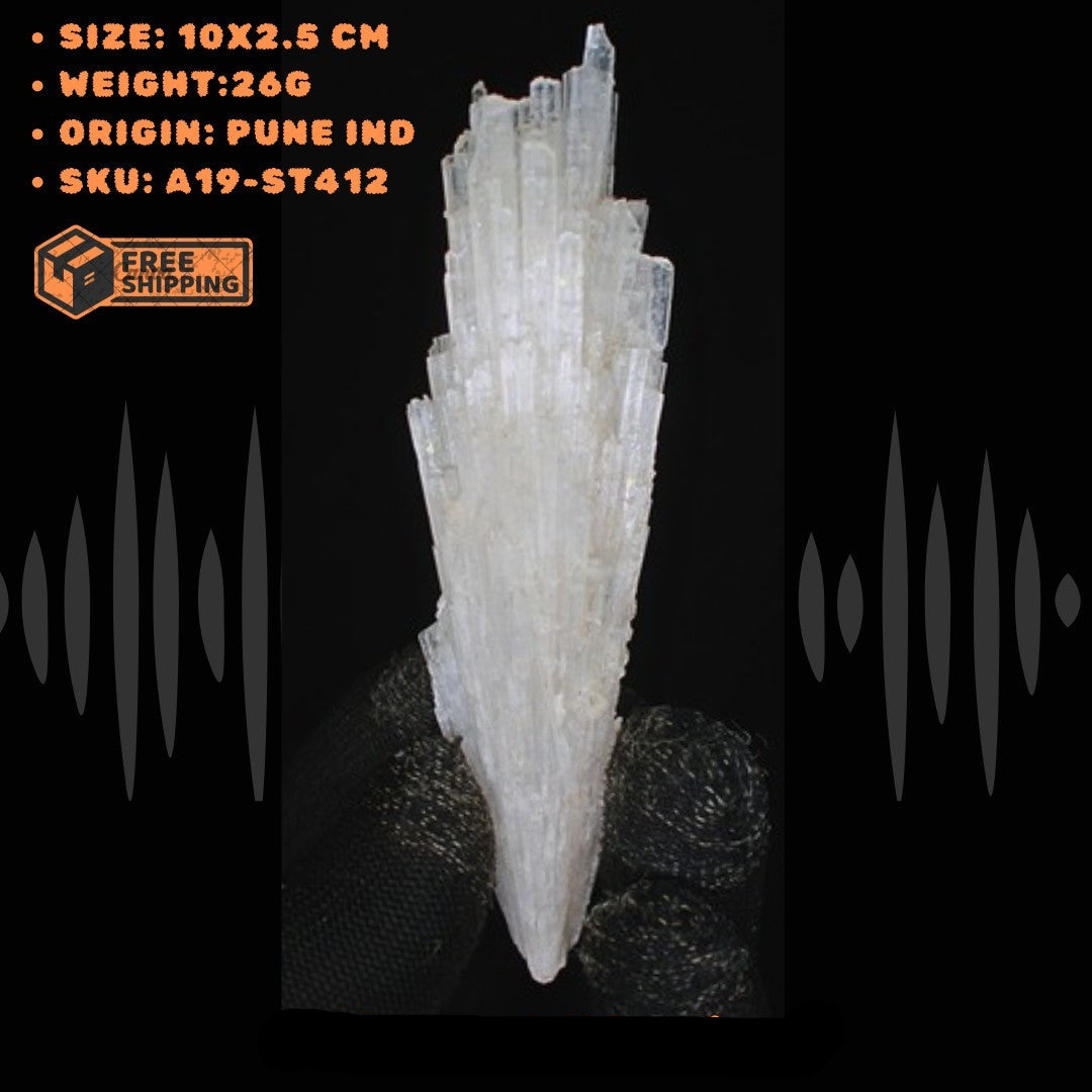 Natural Scolecite Cluster 26g Raw White Zeolite Mineral from India