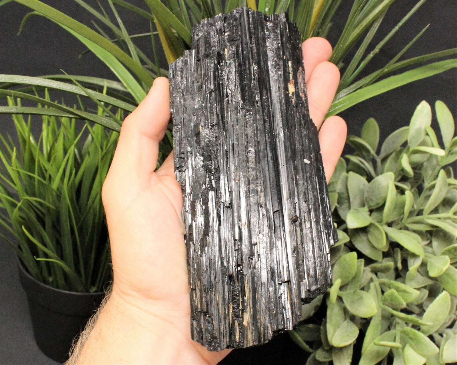 JUMBO Black Tourmaline Rods Premium Rough Natural Crystal Logs