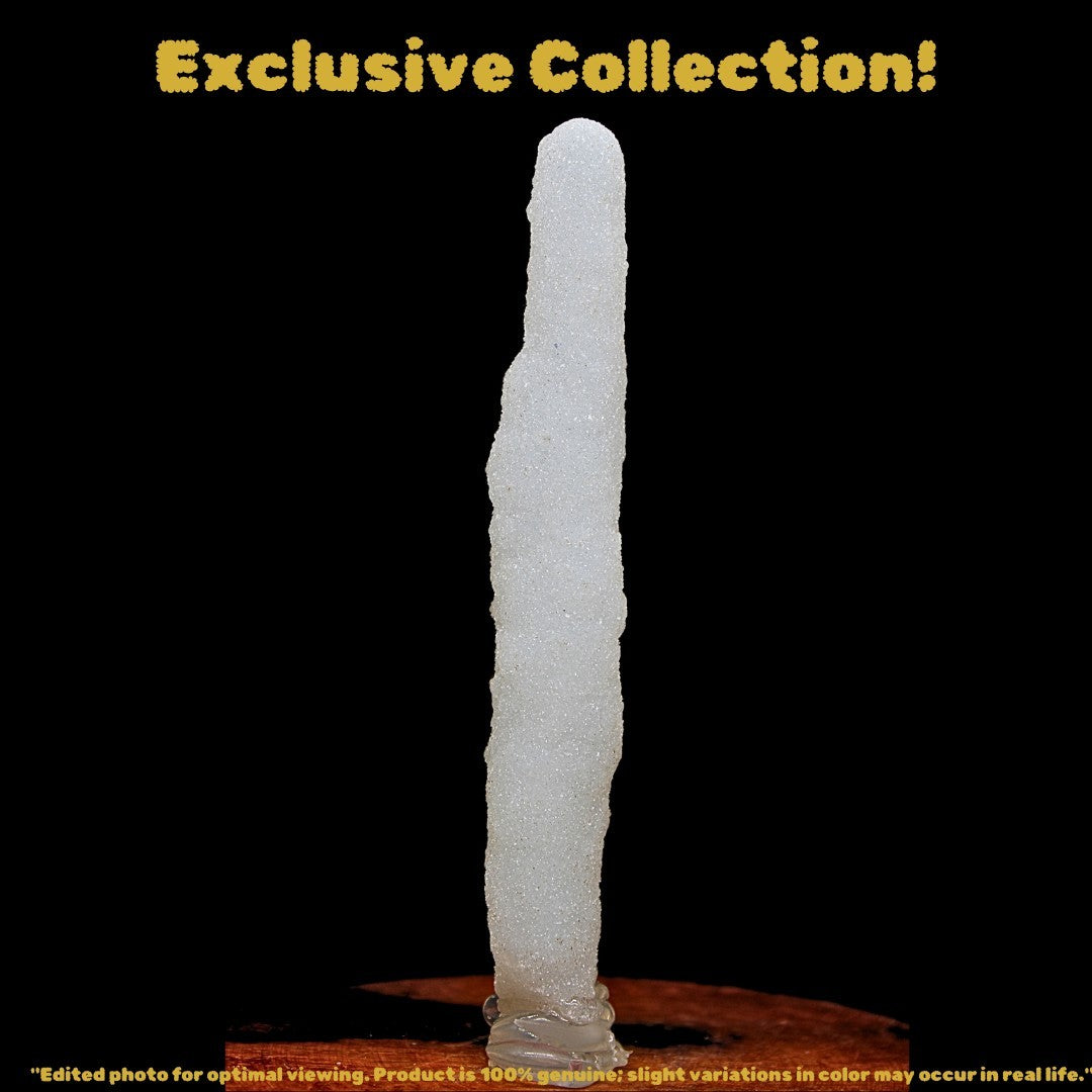 Slim Natural Rainbow Quartz 76g Crystal Wand Display Collectible from India