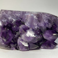 Finely Polished Uruguay Deep Purple Amethyst Cluster Crystal Geode, Pick a Size